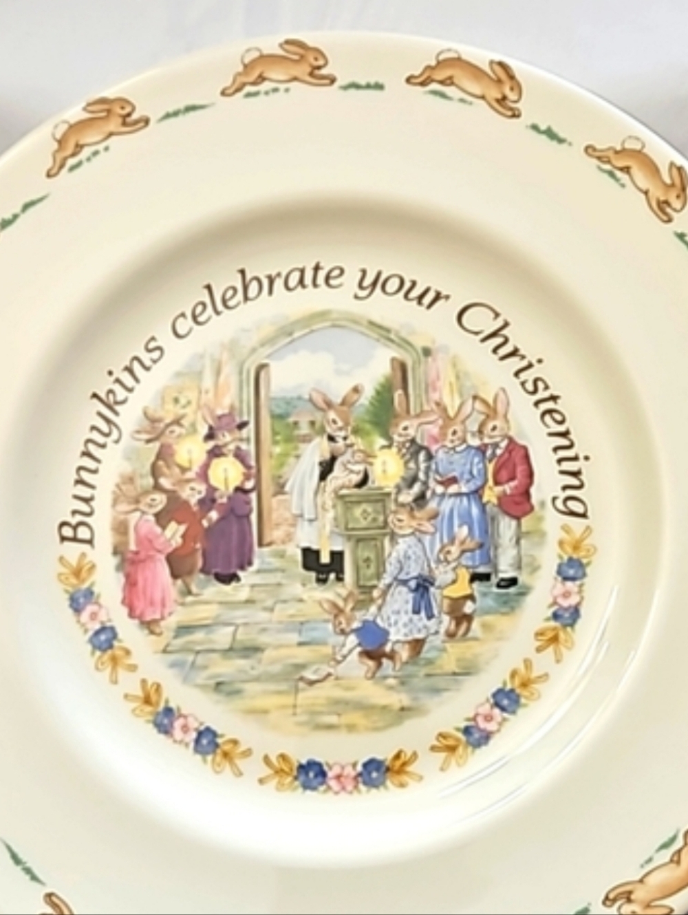 Bunnykins Christening plate.